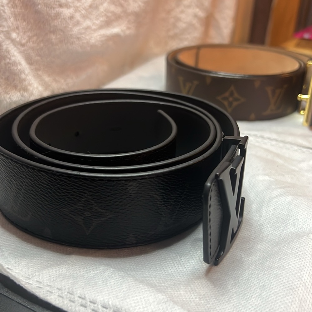 Two LV belts both XL one tan and one full black - Picture 5 of 7